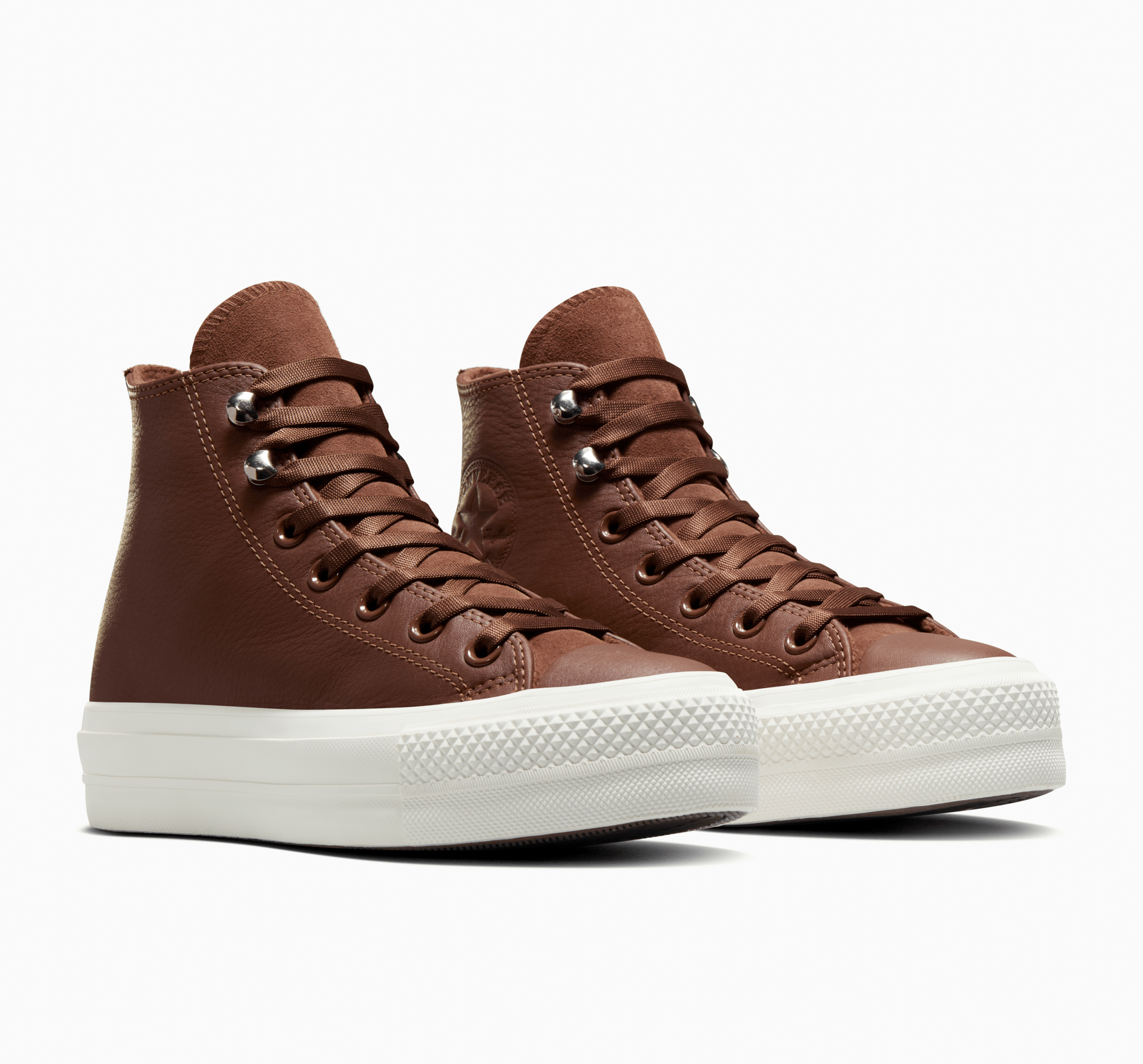 Star Move Chuck Taylor All Star Converse Alte Pelle Marrone Scarpe